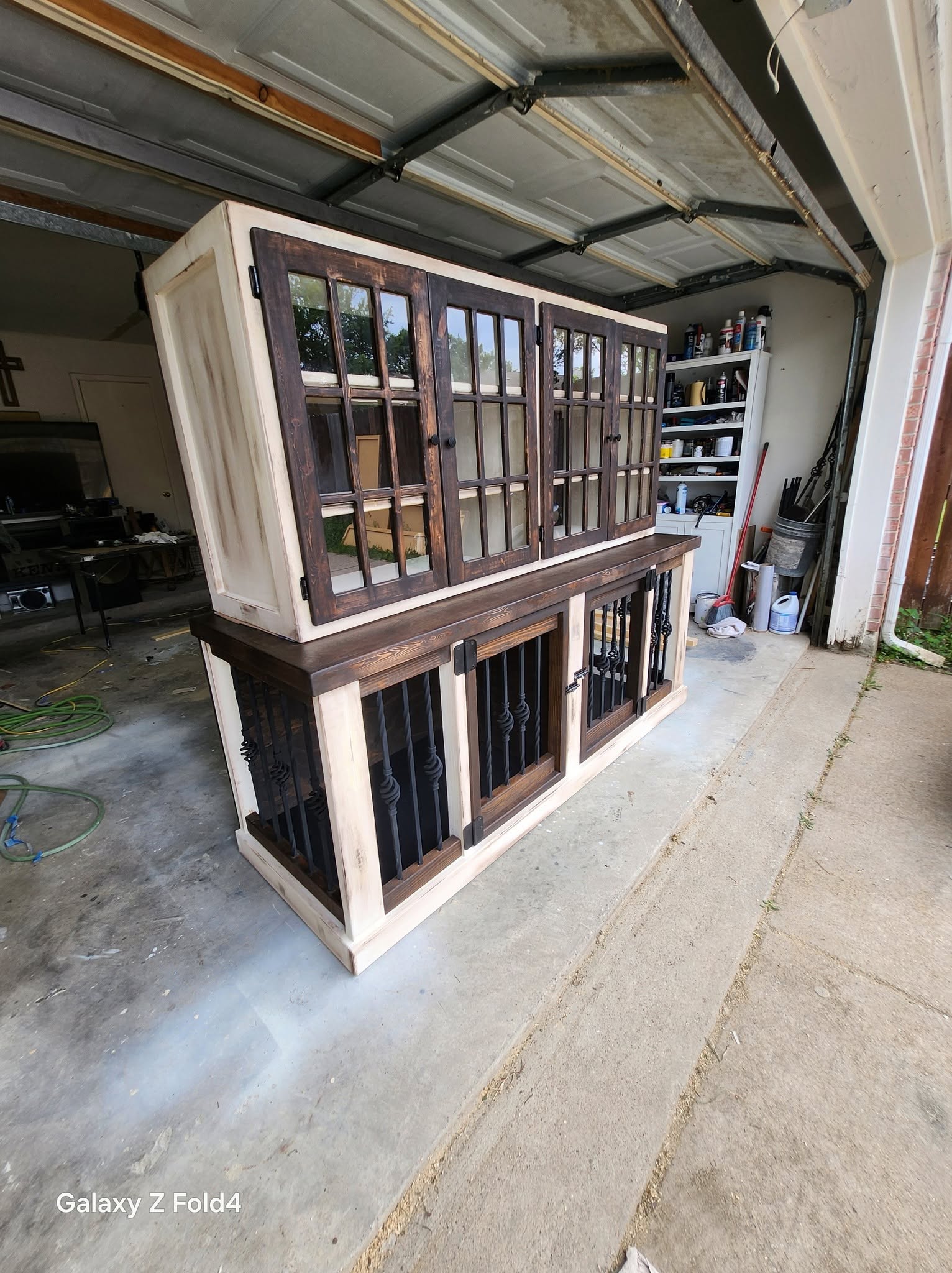 Kennel with matching hutch cabinet, signature build